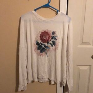 white rose sweater